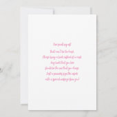 Cute Pink Footprint Het is een Meisje Baby shower  Kaart (Achterkant)