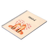 Cute Pink Fox Notebook Beautiful Animals Nature Notitieboek (Linkerzijde)