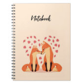 Cute Pink Fox Notebook Beautiful Animals Nature Notitieboek (Voorkant)