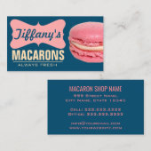 Cute Pink French Macarons | Homemade Macarons Visitekaartje (Voorkant / Achterkant)