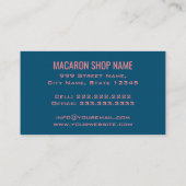 Cute Pink French Macarons | Homemade Macarons Visitekaartje (Achterkant)