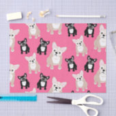 Cute Pink Frenchies French Bulldogs Tissuepapier (Craft)