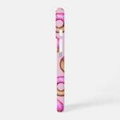 Cute Pink Frosted Donuts met Sprinkles Pattern iPhone 16 Hoesje (Linkerkant)