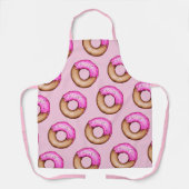 Cute Pink Frosted Donuts met Sprinkles Pattern Schort (Voorkant)