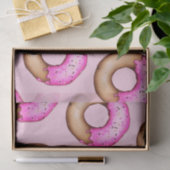 Cute Pink Frosted Donuts met Sprinkles Pattern Tissuepapier (Geschenk)