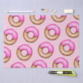 Cute Pink Frosted Donuts met Sprinkles Pattern Tissuepapier (Craft)