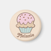 Cute Pink Frosting Cupcake Speciaal Magneet (Voorkant)
