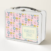 Cute Pink Garden Flowers Persoonlijke naam (Voorkant)