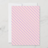 Cute Pink Gecko Lizard Girls Birthday Party Invita Kaart (Achterkant)