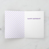 Cute Pink Gecko Lizard Girls Happy Birthday Kaart (Binnen)