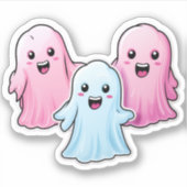 Cute Pink Ghost: Sweet Ghost #10 Sticker (Voorkant)