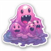 Cute Pink Ghost: Sweet Ghost #30 Sticker (Voorkant)