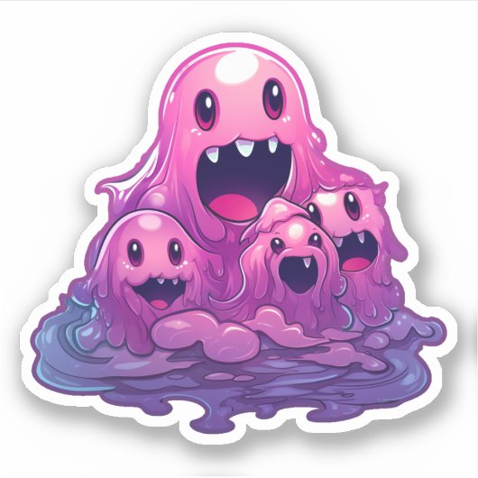 Cute Pink Ghost: Sweet Ghost #30 Sticker (Voorkant)