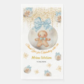 Cute Pink Gingerbread boy in a Christmas Bauble Servet (Voorkant)