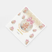  Cute Pink Gingerbread Girl in Christmas Bauble  Servet (Hoek)