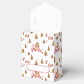 Cute Pink Gingerbrood Candy Cane Tent Favor Box Bedankdoosjes (Geopend)