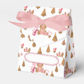 Cute Pink Gingerbrood Candy Cane Tent Favor Box Bedankdoosjes (Voorkant Zijde)