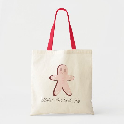 Cute Pink Gingerbrood gebakken in zoete joy Tote Bag (Voorkant)