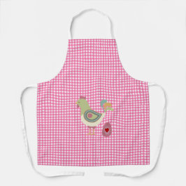 Cute Pink Gingham Chicken Schort