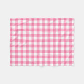 Cute Pink Gingham Pattern Fleece Deken (Voorkant (Horizontaal))