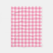 Cute Pink Gingham Pattern Fleece Deken (Voorkant)
