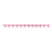 Cute Pink Gingham Pattern Satijnen Lint (Voorkant)