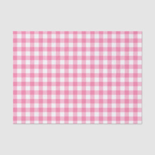 Cute Pink Gingham Pattern Tissuepapier