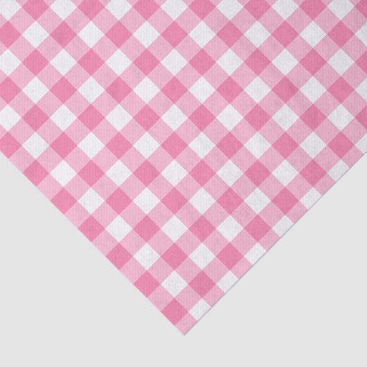Cute Pink Gingham Pattern Tissuepapier (Detail)
