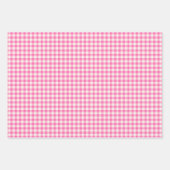 Cute  Pink Gingham Pset Pattern Inpakpapier Vel (Voorkant)