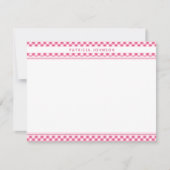 Cute Pink Gingham Pset Personalized Notitiekaartje (Voorkant)