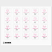 Cute Pink Girl Baby shower Vierkante Sticker (Vel)