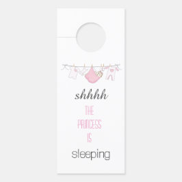 Cute Pink Girl Baby slaaplijn Deurhanger