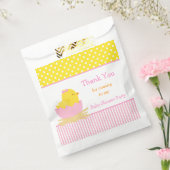 Cute Pink Girl Chick Shower Party Bedankzakje (Gezegeld)