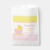 Cute Pink Girl Chick Shower Party Bedankzakje (Voorkant)