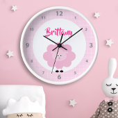 Cute Pink Girl Lamb Kawaii Kind Nursery Script Nam