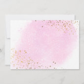 Cute Pink Girl Party Astronaut Birthday Kaart (Achterkant)