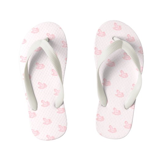  Cute Pink Girl Rocking Horse Kinder Teenslippers (Voetbed)