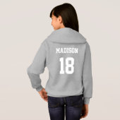 Cute Pink Girls Custom Basketball Sweatshirt (Achterkant volledig)