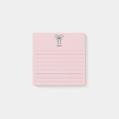 Cute Pink Girls Koala Beer Name Post-it® Notes (Voorkant)