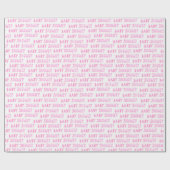 Cute Pink Girly Baby shower Typografie Cadeaupapier (Vlak)