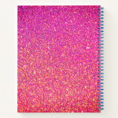 Cute Pink Glitter Unicorn Personalized Journal Notitieboek (Achterkant)