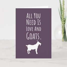 Cute Pink Goat Cards Farm Animal Farmer Kaart