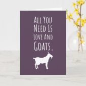 Cute Pink Goat Cards Farm Animal Farmer Kaart (Gele Bloem)