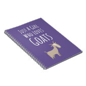 Cute Pink Goat Gifts For Baby Girls For Kids Farm Notitieboek (Rechterzijde)