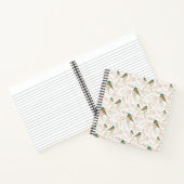 Cute Pink Gold Chickadee Bird Print Notitieboek (Binnen)