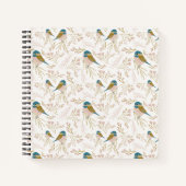 Cute Pink Gold Chickadee Bird Print Notitieboek (Voorkant)