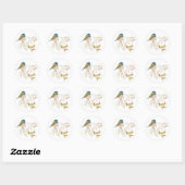 Cute Pink Gold Chickadee Hartelijk dank Ronde Sticker (Vel)