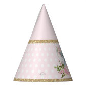 Cute Pink Gold Elephant 1e verjaardag Favors Feesthoedjes (Links)