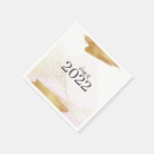 Cute Pink & Gold Framed Graduparty Napkins Servet (Hoek)