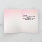 Cute Pink Gold Koe Baby shower Bedankt voor je opm (Binnen)